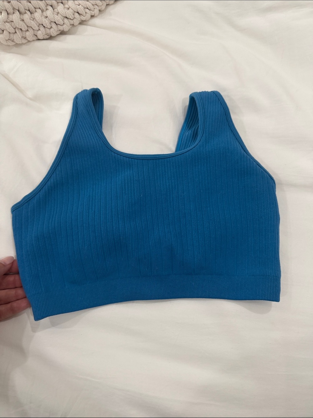 BuffBunny Ribbed Tank Bralette - Teal Blue